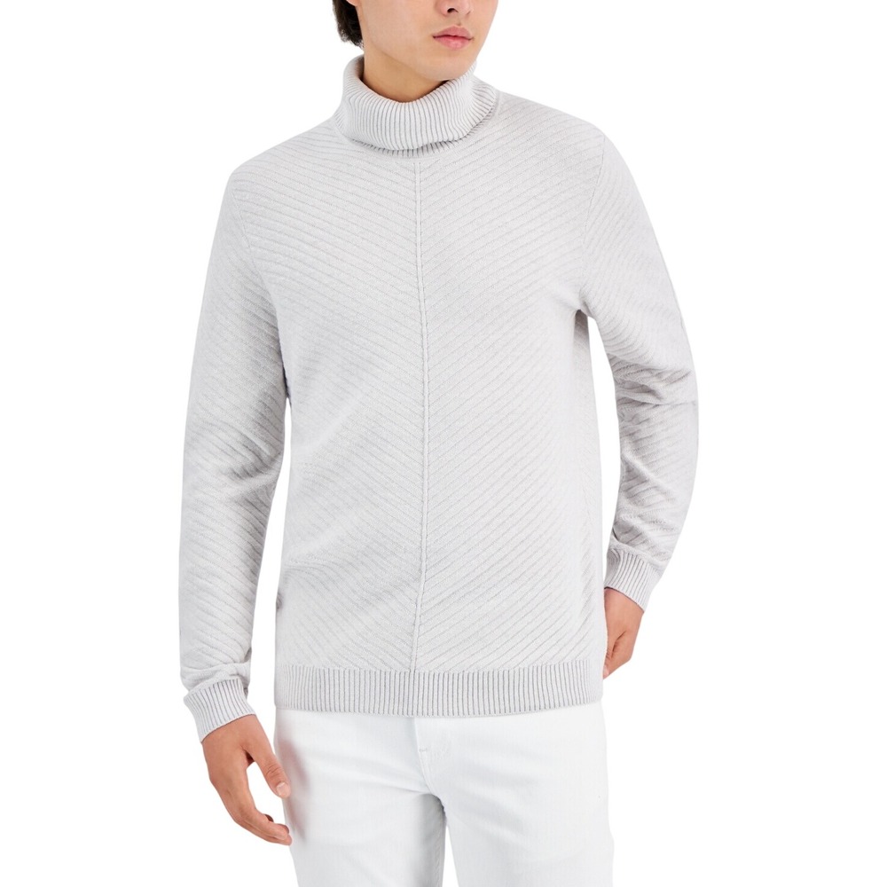 473. INC International Concepts Men's Axel Turtleneck Sweater Gray Size L